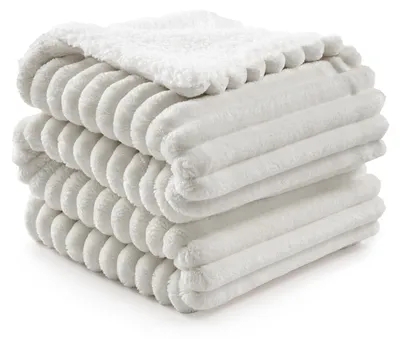 Image de Couverture en sherpa - Gris perle - 220 x 240 cm