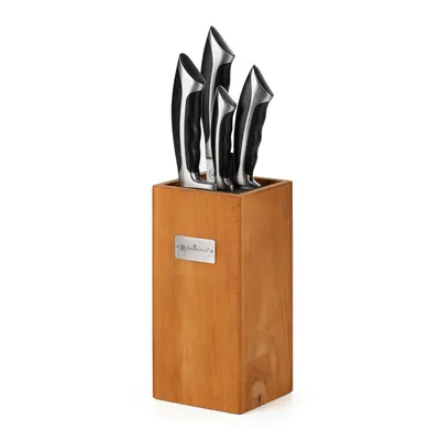 Obrázok produktu pre Drevený blok na nože Blacksmith's – z kvalitného kaučukovníka