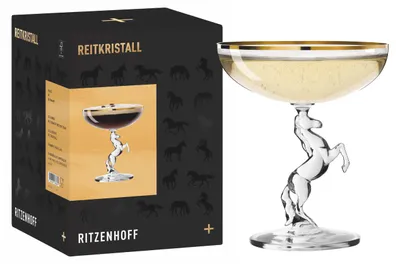 Produktbild von Ritzenhoff Reitkristall Champagnerglas 230 ml Goldrand 1 Stück