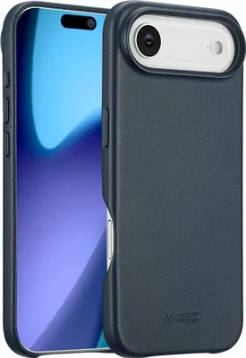Zdjęcie produktu dla Accezz MagSafe Leather Backcover voor de Apple iPhone Air - Nightfall Blue