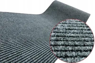 Produktbild von Meterware Fußmatte Läufer gummiert grau 100cm Breite