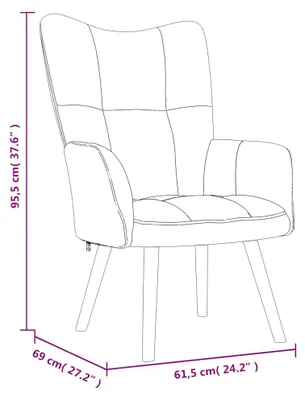 Imagen del producto de Sillón reclinable con reposapiés, color gris oscuro, tapizado en terciopelo (vidaXL)