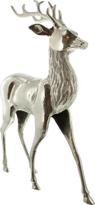 Produktbild von FRANK FLECHTWAREN Deko-Hirsch Silber, Hirsch, groß, edel. modern, Design