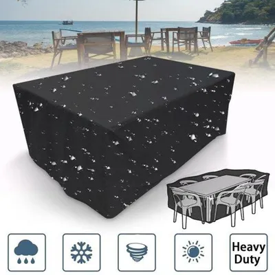 Produktbild von Gartenhäuschen, rechteckiger schützender Sonnenschirm, geeignet für Gartenliegen, wasserdicht, staubdicht und UV-beständig, 270x180x89 cm.
