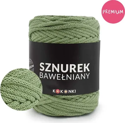 Produktbild von Premium Baumwollkordel 5mm 100m Salbei - KOKONKI