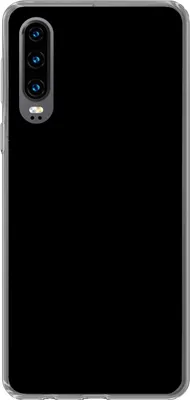 Produktbild von MuchoWow® Handyhülle Schutzhülle Hülle für Telefoonhoesje Huawei P30 Schwarz - Einfarbig Silikon Softcase Handy Hülle - Kartenbesitzer