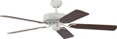 Produktbild von Deckenventilator Potkuri Weiß / Walnuss 132 cm mit Zugkette