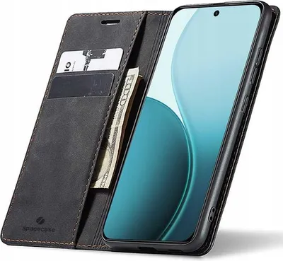 Produktbild von Spacecase Wallet Hülle für Oppo Reno14 Pro 5G Schwarz