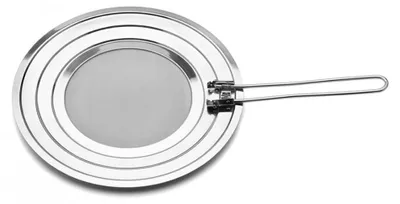 Spritzschutz Edelstahl silber 48,5x30x1 cm klappbarer Griff