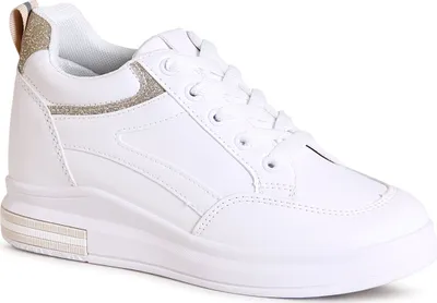 Produktbild von topschuhe24 2688 Damen Keil Sneaker Plateau Halbschuhe , Farbe:Gold, Größe:40 EU