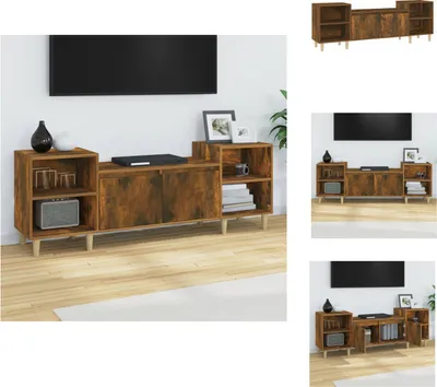Obrázek produktu pro vidaXL TV skříňka kouřový dub 160x35x55 cm materiál na bázi dřeva - TV nábytek