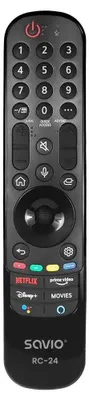 Produktbild von Savio RC-24, TV, Universal, IR Wireless, Drucktasten, Schwarz