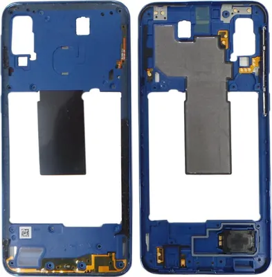 Produktbild von Original Samsung Galaxy A40 SM-A405F Mittelrahmen Gehäuse Tasten Blau Gut