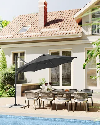 Produktbild von SONGMICS Sonnenschirm Ampelschirm, ∅300cm, UPF 50+, um 360° drehbar, mit Kurbel