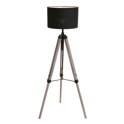 Immagine prodotto di Mexlite - lampada da terra - Triek - nero - metallo tessuto - Ø 75cm - E27 - 7175ZW