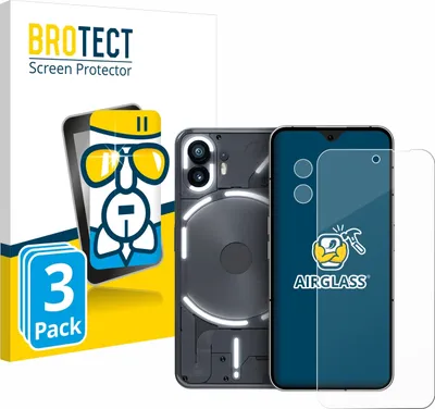 Produktbild von 3x BROTECT Schutzglas für Nothing Phone (2) (Display+Kamera) Schutzfolie Panzer Folie Glas Display Schutz klar