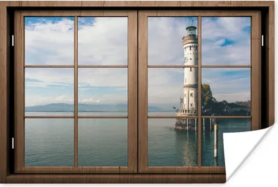 Produktbild von MuchoWow® Poster Aussichtsturm - Leuchtturm - Meer 120x80 cm - Bilder