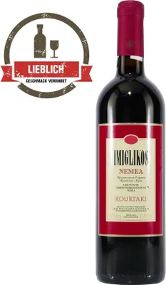 Produktbild von Kourtaki Imiglikos Rotwein | Geschützte Ursprungsbezeichnung Nemea | 12 % vol | 750 ml