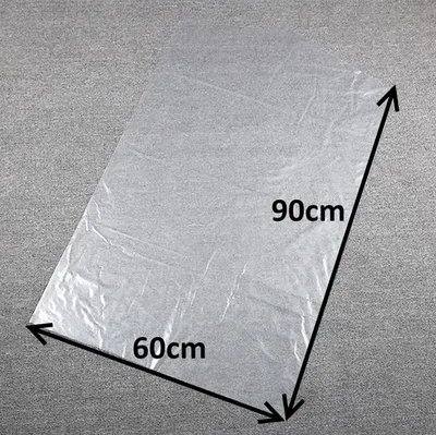 Obrázek produktu pro balení 10 kusů průhledných ochranných fólií na oděvy | Průhledné ochranné fólie na oděvy ve velikosti [60x90cm] - 10 kusů sáčků na oděvy | Prachový obal na oděvy - sáček na oděvy