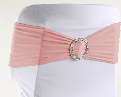 Produktbild von Stuhlschleifen Stretch, Altrosa - elastische Schleifenbänder mit Schnalle