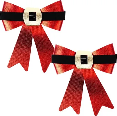 Obrázek produktu pro Vánoční ozdobná mašle 15x17 cm 2 ks.