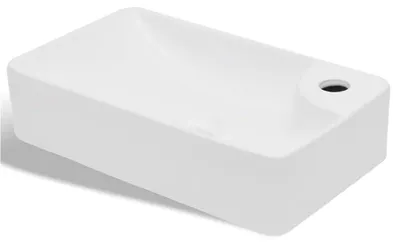Produktbild von vidaXL Keramik Waschbecken mit Hahnloch weiß