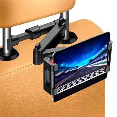 Productafbeelding van Tablethouder voor in de Auto - Universele houder voor 5,5 tot 10 inch apparaten met 360° rotatie