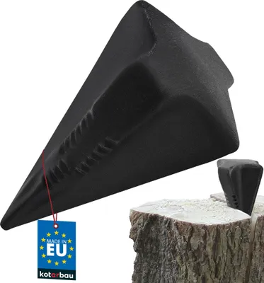 Immagine prodotto di KOTARBAU Cuneo girevole in acciaio forgiato 170 mm 1,6 kg Cuneo Granata per spaccare il legno Cuneo per spaccare il legno Spaccalegna Cuneo di abbattimento Cuneo di ripristino Cuneo di azionamento per spaccare il legno