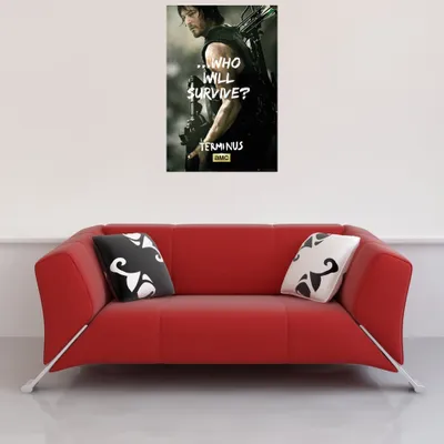 Produktbild von Walking Dead - Poster - Daryl Survive + 1 Packung tesa Powerstrips® - Inhalt 20 Stück