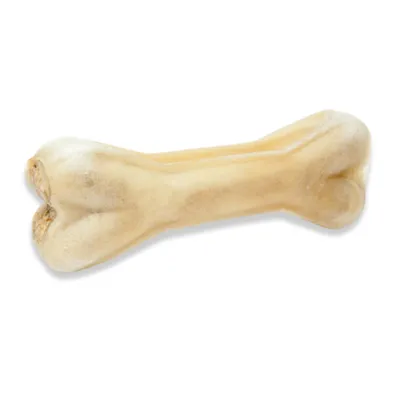Produktbild von Kauknochen für Hunde 12 cm aus Rinderhaut – natürlicher Kauartikel mit Pansen, unterstützt saubere Zähne und gesundes Zahnfleisch