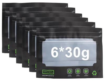 6er-Pack wiederverwendbare Aufbewahrungsbeutel 30 g, luftdicht, UV-Schutz