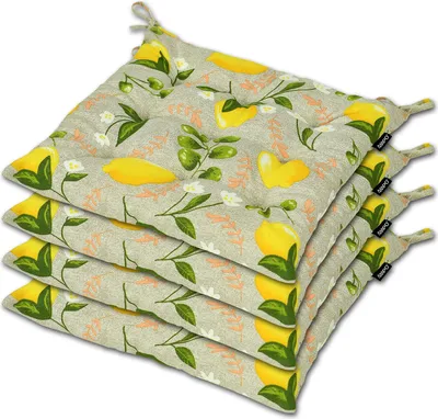Produktbild von AMPO Sitzkissen Stuhlauflage Stuhlkissen Auflage 4er Set Kissen Sitzpolster 36x36 cm