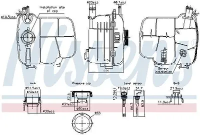 Produktbild von NISSENS Ausgleichsbehälter Kühlmittel für OPEL Astra J Sports Tourer (P10) Kühlwasser 996305