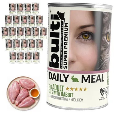 Produktbild von BULTI | Katzenfutter Kaninchen - Katzennaßfutter Set 4x400g Dose - Katzenfutter Adult fur Katze