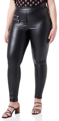 Produktbild von ONLY CARMAKOMA Damen Carsimone Faux Leather Otw Leggings, Schwarz, 42 Große Größ