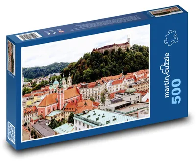 Obrázek produktu pro Puzzle 500 Panorama Lublaně s hradem - martinpuzzle