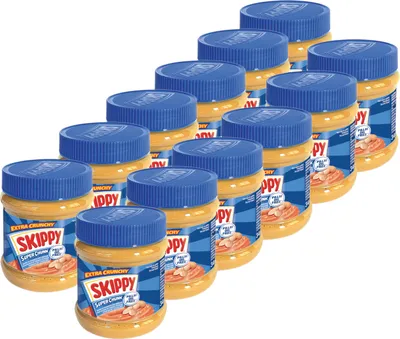 Produktbild von Skippy Erdnussbutter Super Chunk 12x 340g ohne Palmöl