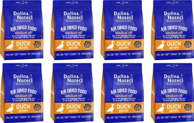 Produktbild von Dolina Noteci Glutenfrei Superfood Trockenfutter für sterilisierte Katzen - Entengericht 1kg (8-er pack)