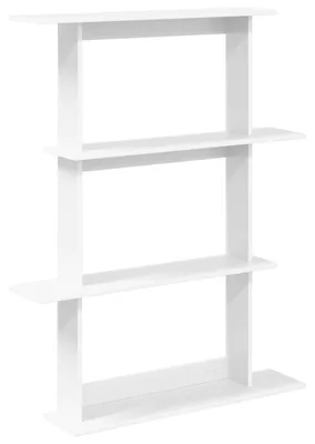 Obrázok produktu pre vidaXL Nástenná polica, biela, 100 x 20 x 126 cm, drevotrieska