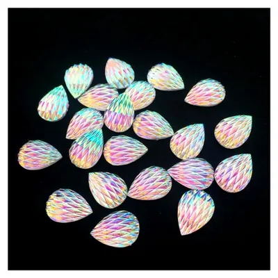 Produktbild von 120/240 Stück 10 * 14 mm Wassertropfen Strass Flatback für Bastelarbeiten und Hochzeiten