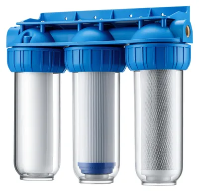 3-Stufen Wasserfilter 1/2" Sediment- & Aktivkohle