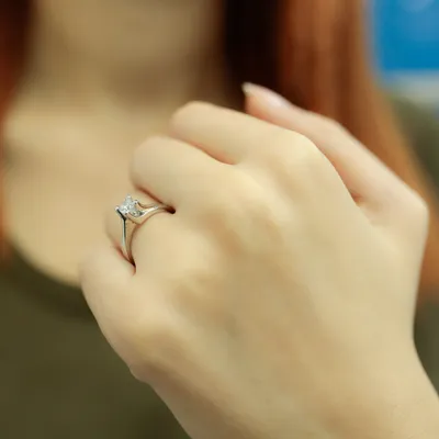 Produktbild von 0,32 Carat Diamant Solitär Ring Antragsring 14 Karat Weißgold