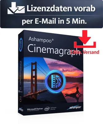 Produktbild von Ashampoo Cinemagraph (1 PC - perpetual) ESD Bild, Video Audio 5 Min. Versand als Download per Mail