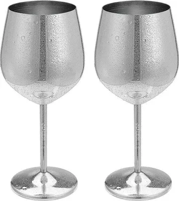 Produktbild von Famanu Weingläser aus Edelstahl - Elegantes Design, Set mit 2 Gläsern