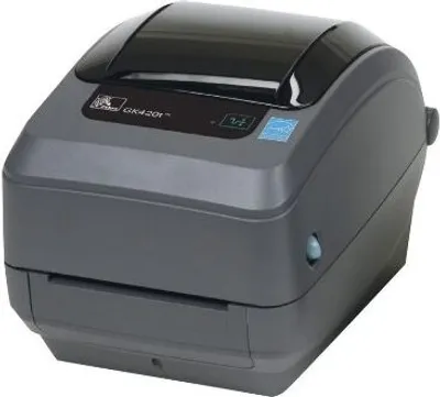 Image de Zebra GK420t Imprimante thermique directe/à transfert thermique - monochrome - de bureau - impression d'étiquettes - 127 mm/s mono - résolution d'impression 203 ppp - USB