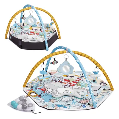 Immagine prodotto di Kinderkraft SMARTPLAY SEA Tappetino educativo 2 in 1 con 12 palline e 5 giochi sensoriali