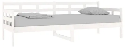 Zdjęcie produktu dla VidaXL 820363, sofa rozkładana, Biały, Drewno sosnowe, 2035 mm, 860 mm, 695 mm