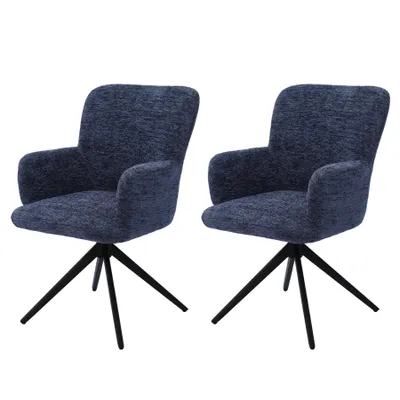 Image de HomeMiYN Chaise rembourrée de salle à manger avec revêtement en tissu, chaise confortable avec dossier haut pour cuisine salon chambre