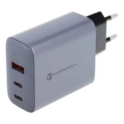 Obrázok produktu pre Sieťová nabíjačka Forcell F-Energy GaN - 65 W s pripojeniami: 2x USB C a USB A s PD a nabíjaním QC 4.0