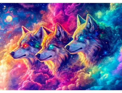 Immagine prodotto di BUON DIVERTIMENTO CON il puzzle Cosmic Wolves da 1000 pezzi